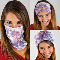 Lavender Polynesian Jellyfish Neck Gaiter Watercolor Glows - Polynesian Pride