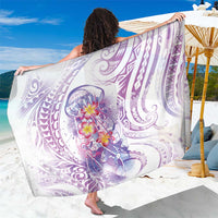 Lavender Polynesian Jellyfish Sarong Watercolor Glows - Polynesian Pride