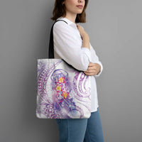 Lavender Polynesian Jellyfish Tote Bag Watercolor Glows - Polynesian Pride