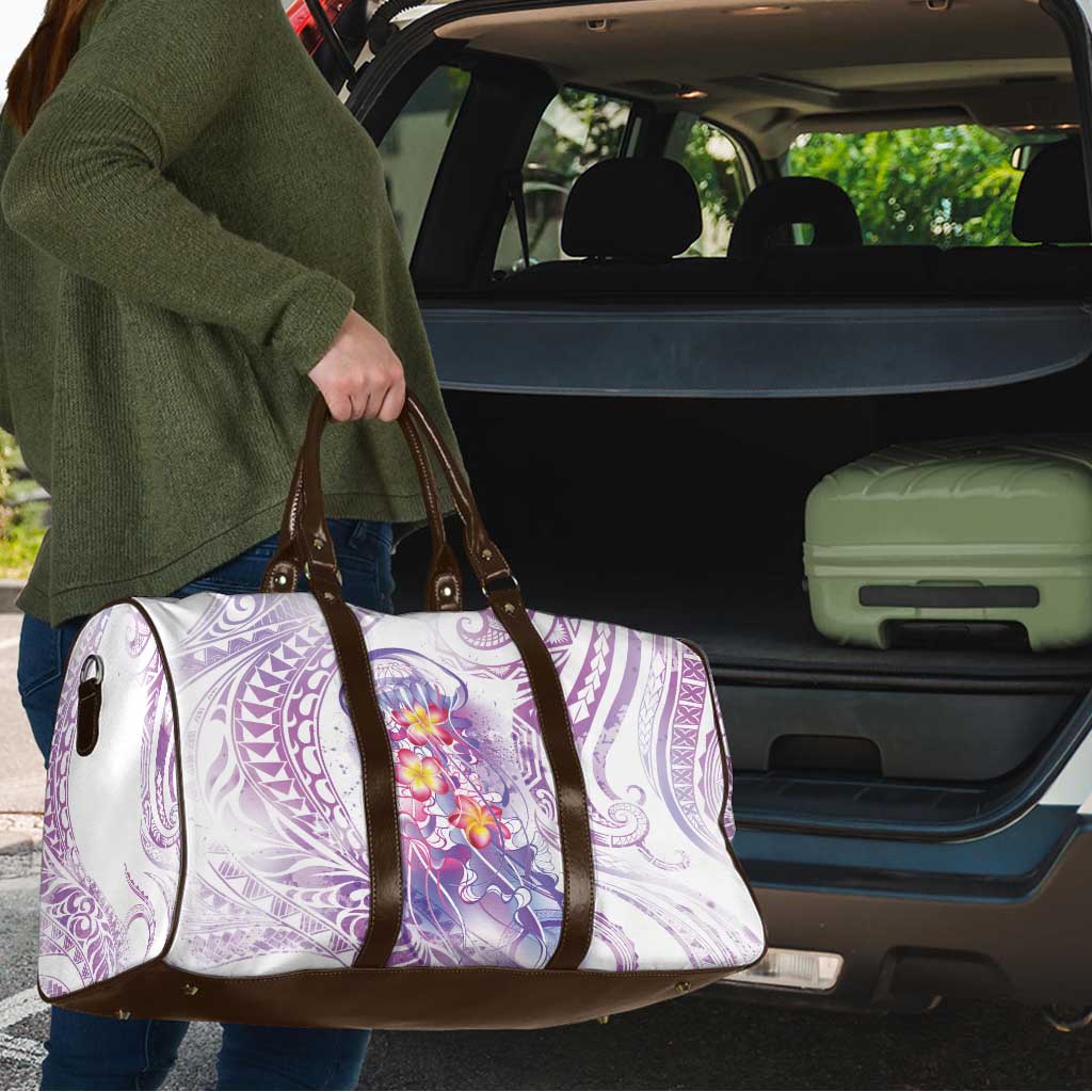 Lavender Polynesian Jellyfish Travel Bag Watercolor Glows - Polynesian Pride