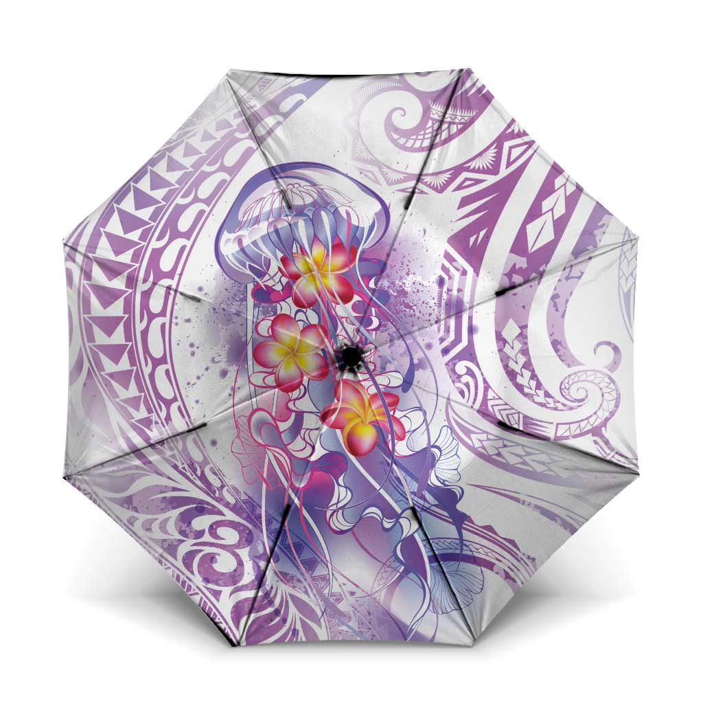 Lavender Polynesian Jellyfish Umbrella Watercolor Glows - Polynesian Pride