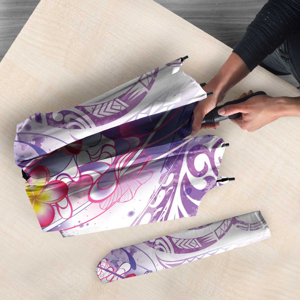 Lavender Polynesian Jellyfish Umbrella Watercolor Glows - Polynesian Pride