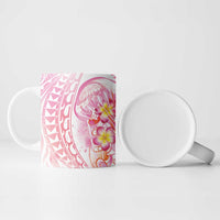 Rose Pink Polynesian Jellyfish Ceramic Mug Watercolor Glows - Polynesian Pride