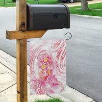 Rose Pink Polynesian Jellyfish Garden Flag Watercolor Glows - Polynesian Pride
