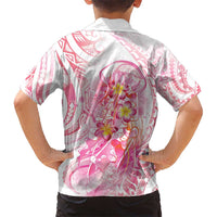 Rose Pink Polynesian Jellyfish Hawaiian Shirt Watercolor Glows - Polynesian Pride