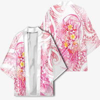 Rose Pink Polynesian Jellyfish Kimono Watercolor Glows - Polynesian Pride