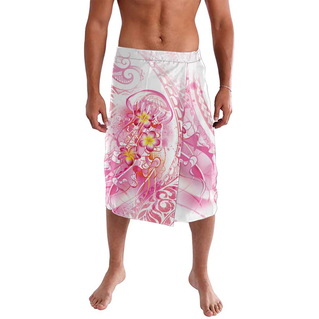 Rose Pink Polynesian Jellyfish Lavalava Watercolor Glows - Polynesian Pride