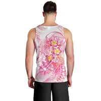 Rose Pink Polynesian Jellyfish Men Tank Top Watercolor Glows - Polynesian Pride