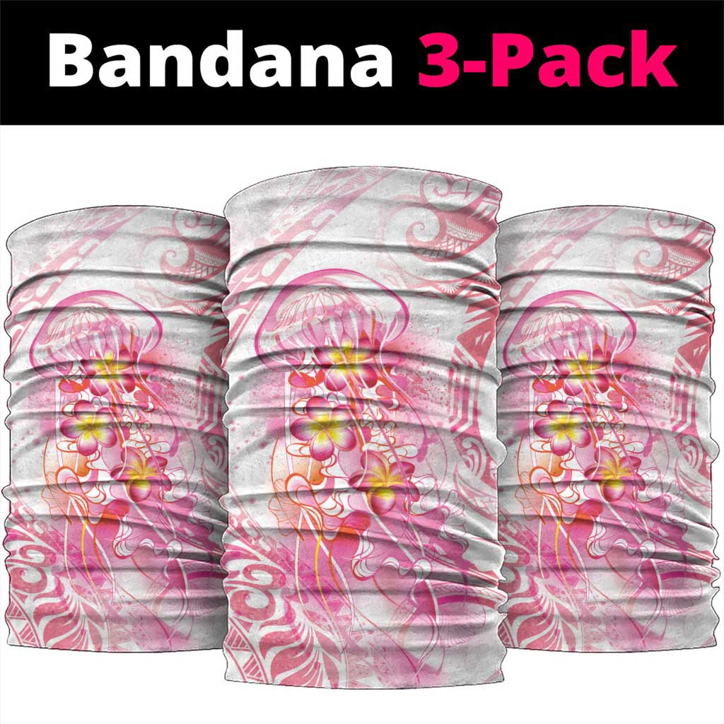 Rose Pink Polynesian Jellyfish Neck Gaiter Watercolor Glows - Polynesian Pride