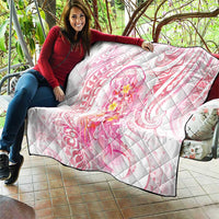 Rose Pink Polynesian Jellyfish Quilt Watercolor Glows - Polynesian Pride