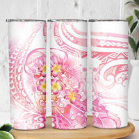 Rose Pink Polynesian Jellyfish Skinny Tumbler Watercolor Glows - Polynesian Pride