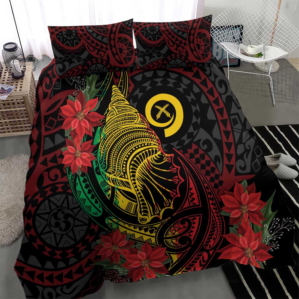 Vanuatu Meri Krismas Bedding Set Conch Shell Tribal Art LT7 - Polynesian Pride
