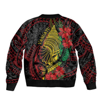 Vanuatu Meri Krismas Bomber Jacket Conch Shell Tribal Art