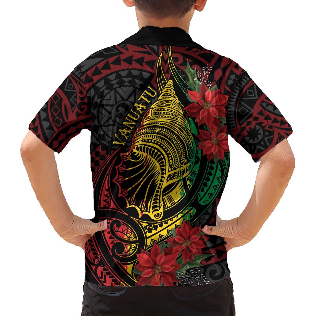 Vanuatu Meri Krismas Family Matching Long Sleeve Bodycon Dress and Hawaiian Shirt Conch Shell Tribal Art