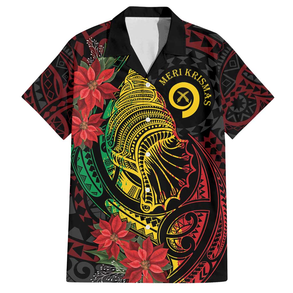Vanuatu Meri Krismas Family Matching Long Sleeve Bodycon Dress and Hawaiian Shirt Conch Shell Tribal Art