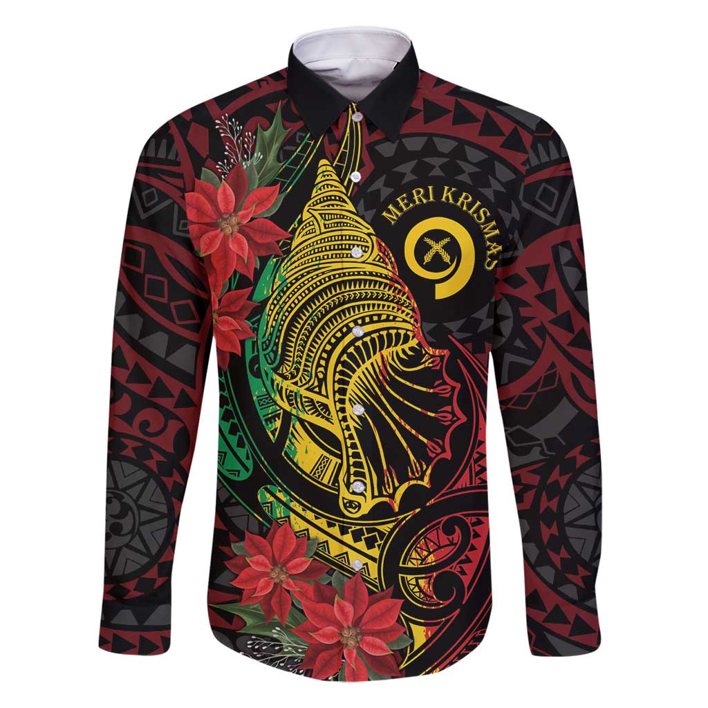 Vanuatu Meri Krismas Family Matching Tank Maxi Dress and Hawaiian Shirt Conch Shell Tribal Art