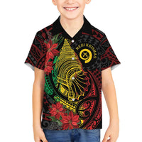Vanuatu Meri Krismas Family Matching Tank Maxi Dress and Hawaiian Shirt Conch Shell Tribal Art