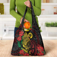 Vanuatu Meri Krismas Grocery Bag Conch Shell Tribal Art