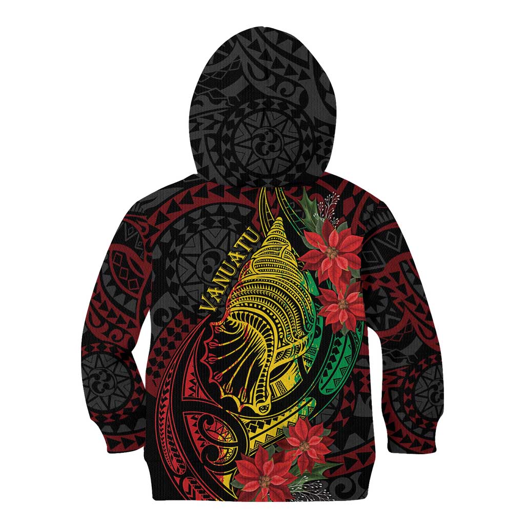 Vanuatu Meri Krismas Kid Hoodie Conch Shell Tribal Art LT7 - Polynesian Pride