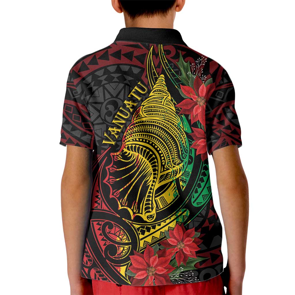 Vanuatu Meri Krismas Kid Polo Shirt Conch Shell Tribal Art LT7 - Polynesian Pride