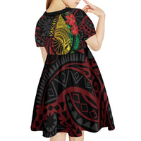 Vanuatu Meri Krismas Kid Short Sleeve Dress Conch Shell Tribal Art