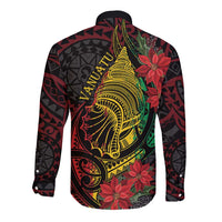 Vanuatu Meri Krismas Long Sleeve Button Shirt Conch Shell Tribal Art