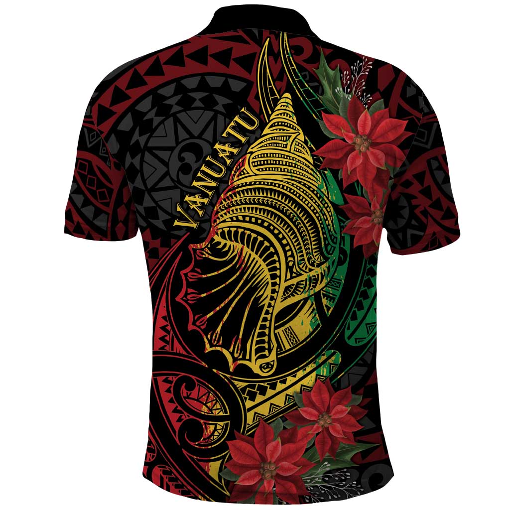 Vanuatu Meri Krismas Polo Shirt Conch Shell Tribal Art LT7 - Polynesian Pride