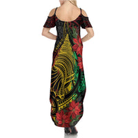 Vanuatu Meri Krismas Summer Maxi Dress Conch Shell Tribal Art