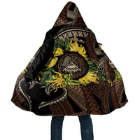 Samoa Moso'oi Flowers Tatau Cloak Festive Tapa Brown LT7 Unisex Brown - Polynesian Pride