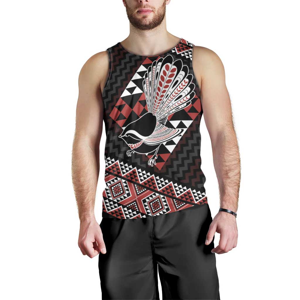 Taniko Aotearoa Men Tank Top Poutama Mix Piwakawaka