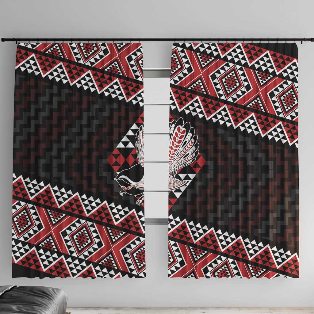 Taniko Aotearoa Window Curtain Poutama Mix Piwakawaka