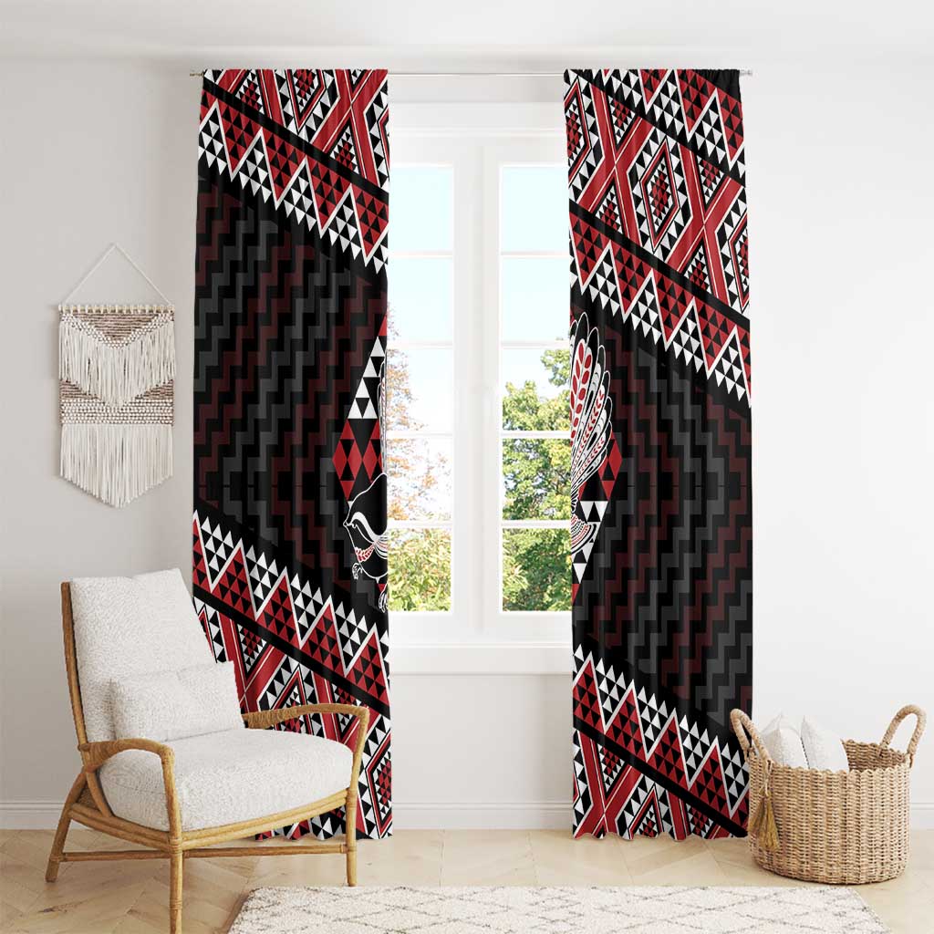 Taniko Aotearoa Window Curtain Poutama Mix Piwakawaka