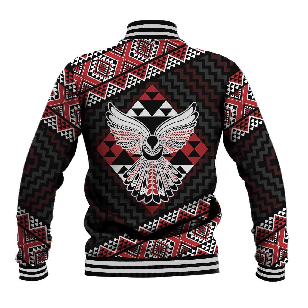 Taniko Aotearoa Baseball Jacket Poutama Mix Piwakawaka - Ver02 LT7 - Polynesian Pride