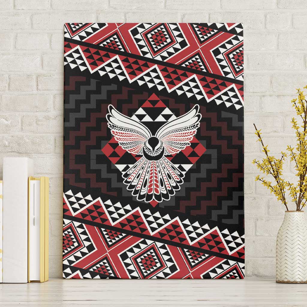Taniko Aotearoa Canvas Wall Art Poutama Mix Piwakawaka - Ver02