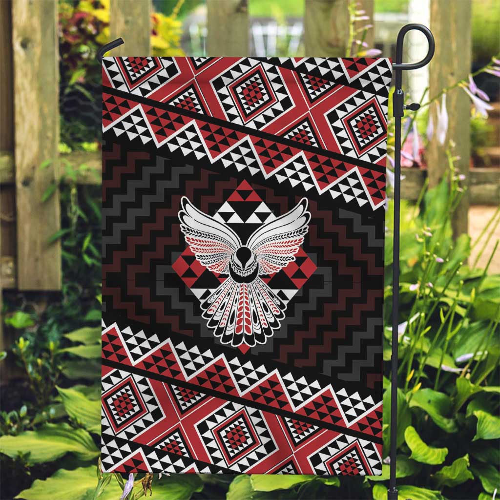 Taniko Aotearoa Garden Flag Poutama Mix Piwakawaka - Ver02