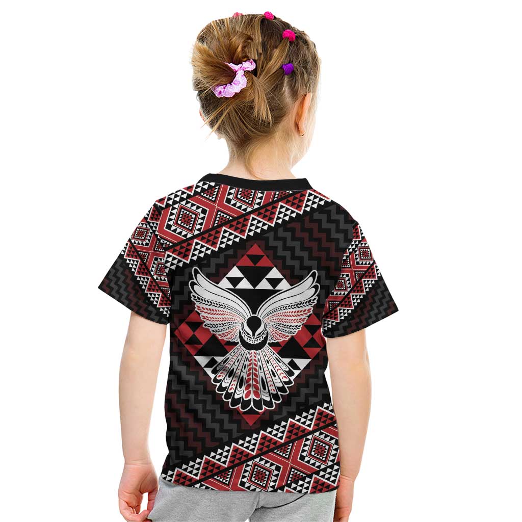 Taniko Aotearoa Kid T Shirt Poutama Mix Piwakawaka - Ver02