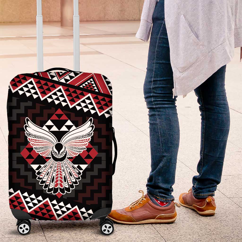 Taniko Aotearoa Luggage Cover Poutama Mix Piwakawaka - Ver02