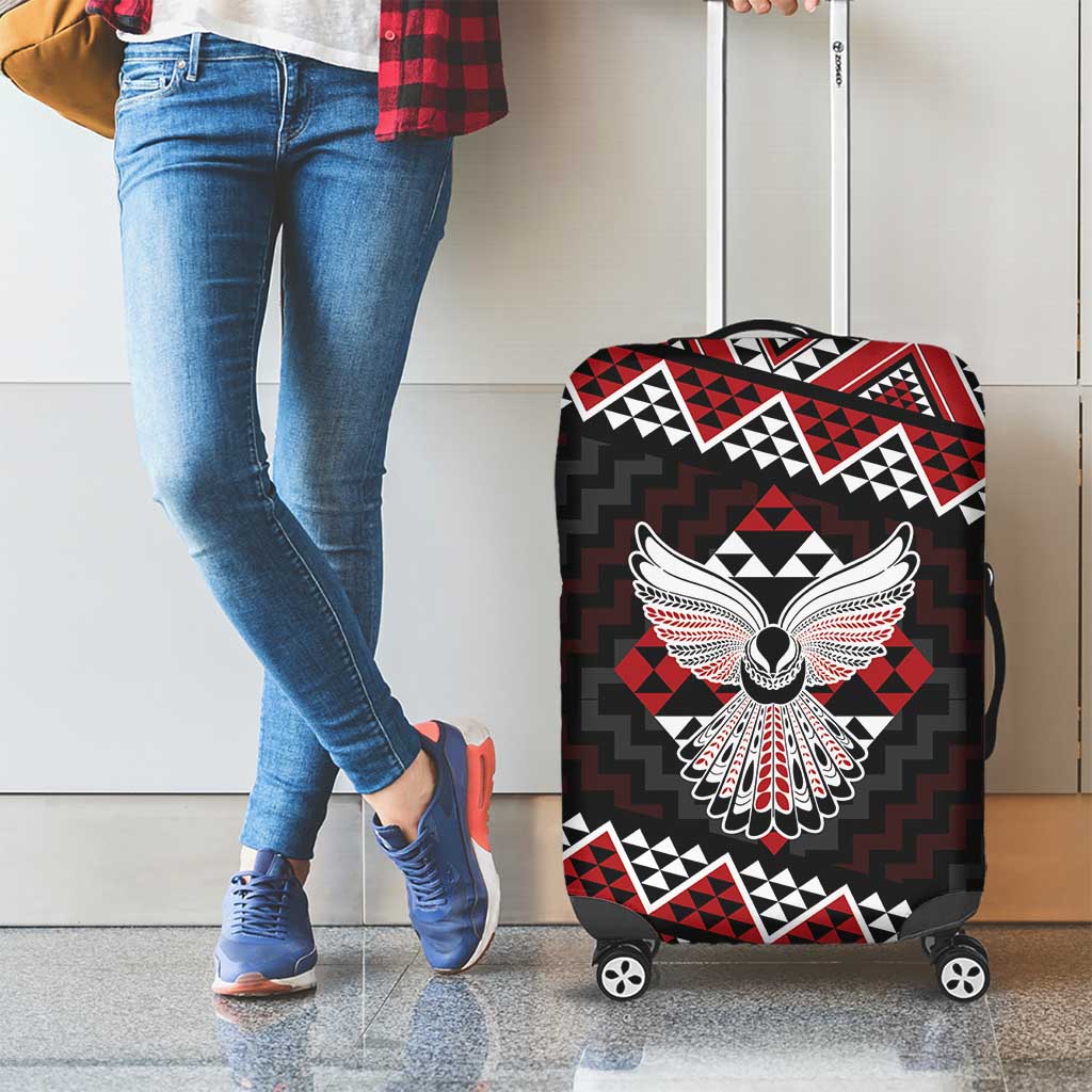 Taniko Aotearoa Luggage Cover Poutama Mix Piwakawaka - Ver02