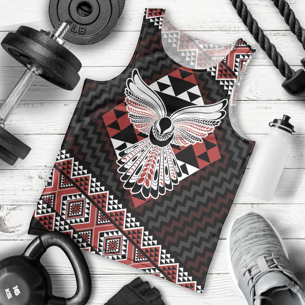 Taniko Aotearoa Men Tank Top Poutama Mix Piwakawaka - Ver02