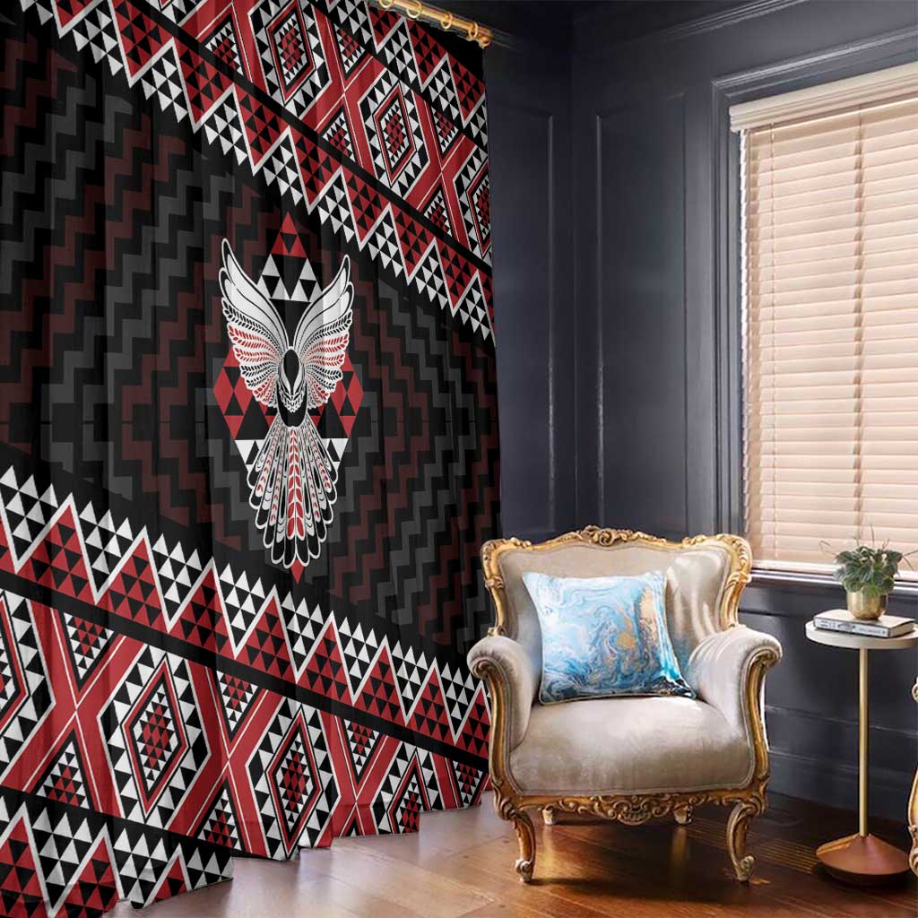 Taniko Aotearoa Window Curtain Poutama Mix Piwakawaka - Ver02