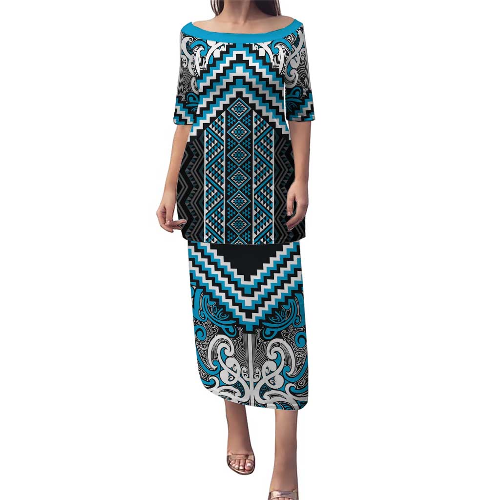 Maori Tukutuku Taniko Motifs Puletasi Turquoise Poutama Mix Kowhaiwhai