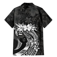 Polynesian Women's Day Family Matching Mermaid Dress and Hawaiian Shirt Plumeria Passion - Black LT7 - Polynesian Pride