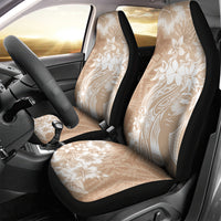 Polynesian Women's Day Car Seat Cover Plumeria Passion - Beige LT7 - Polynesian Pride