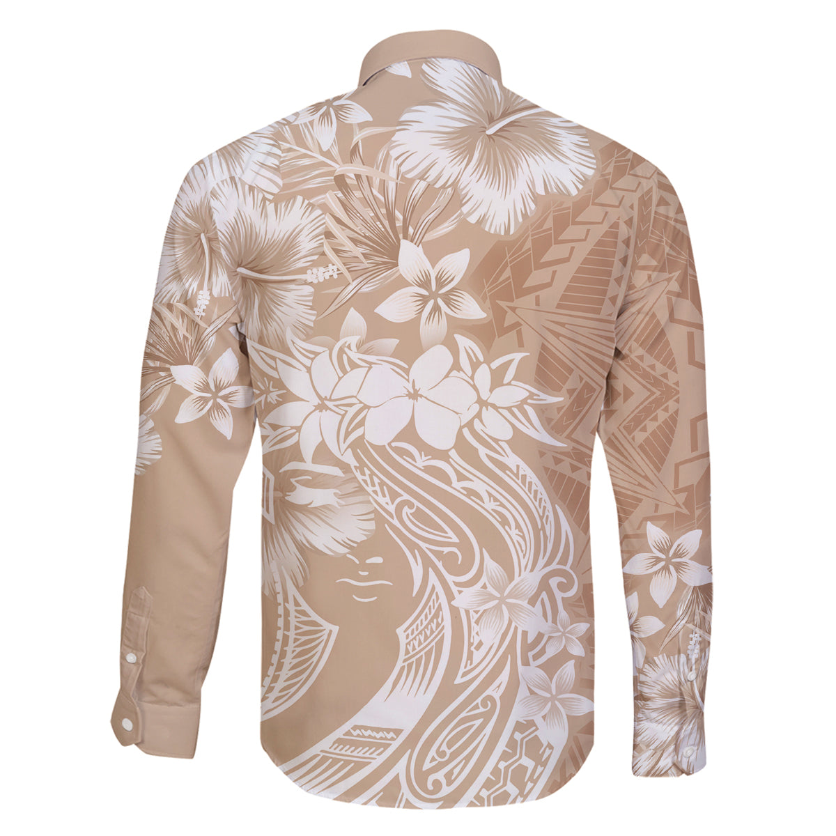 Polynesian Women's Day Family Matching Off Shoulder Short Dress and Hawaiian Shirt Plumeria Passion - Beige LT7 - Polynesian Pride
