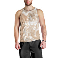 Polynesian Women's Day Men Tank Top Plumeria Passion - Beige LT7 - Polynesian Pride