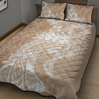 Polynesian Women's Day Quilt Bed Set Plumeria Passion - Beige LT7 - Polynesian Pride