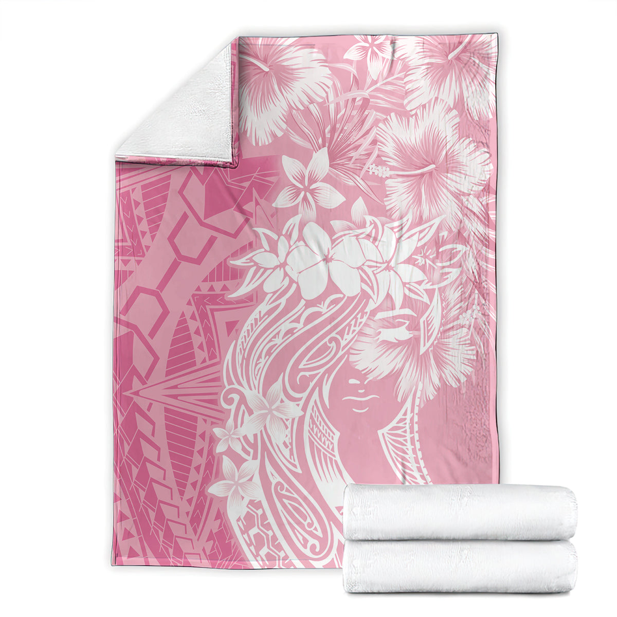 Polynesian Women's Day Blanket Plumeria Passion - Pink LT7 - Polynesian Pride