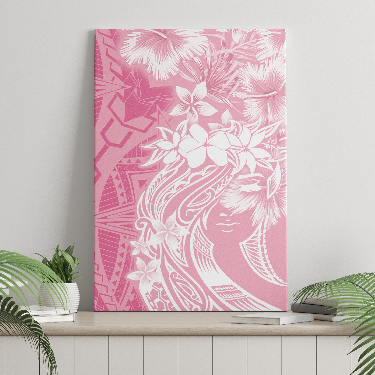 Polynesian Women's Day Canvas Wall Art Plumeria Passion - Pink LT7 - Polynesian Pride