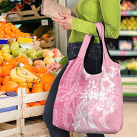 Polynesian Women's Day Grocery Bag Plumeria Passion - Pink