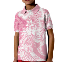 Polynesian Women's Day Kid Polo Shirt Plumeria Passion - Pink LT7 Kid Pink - Polynesian Pride